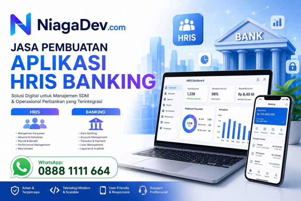 Jasa Pembuatan Aplikasi Absensi berbasis GPS, QR Code, Face Recognition, dan Mobile. Solusi presensi karyawan modern untuk perusahaan di seluruh Indonesia.